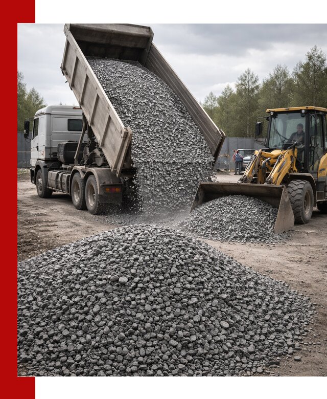 Доставка и продажа щебня гранитного в Рыбинске