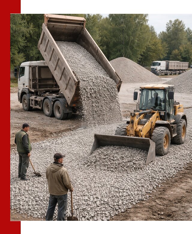 Купить гравийный щебень фракция 20-40 в Рыбинске с доставкой