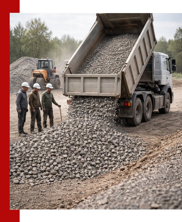 Доставка гравийного щебня фракции 70-120 в Рыбинске