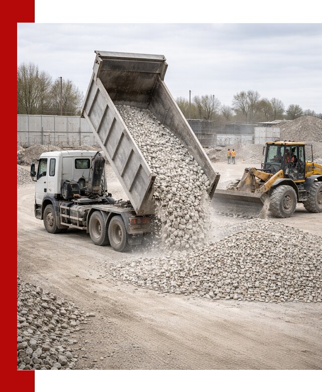 Доставка и продажа известнякового щебня в Рыбинске