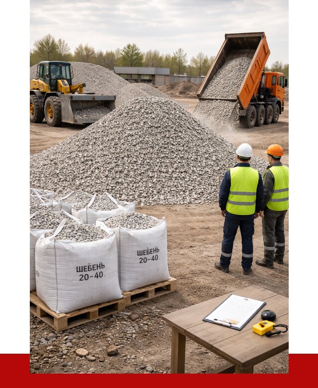 Известняковый щебень 20-40 в Рыбинске от 2186 р. ПРОНЕРУДРбн