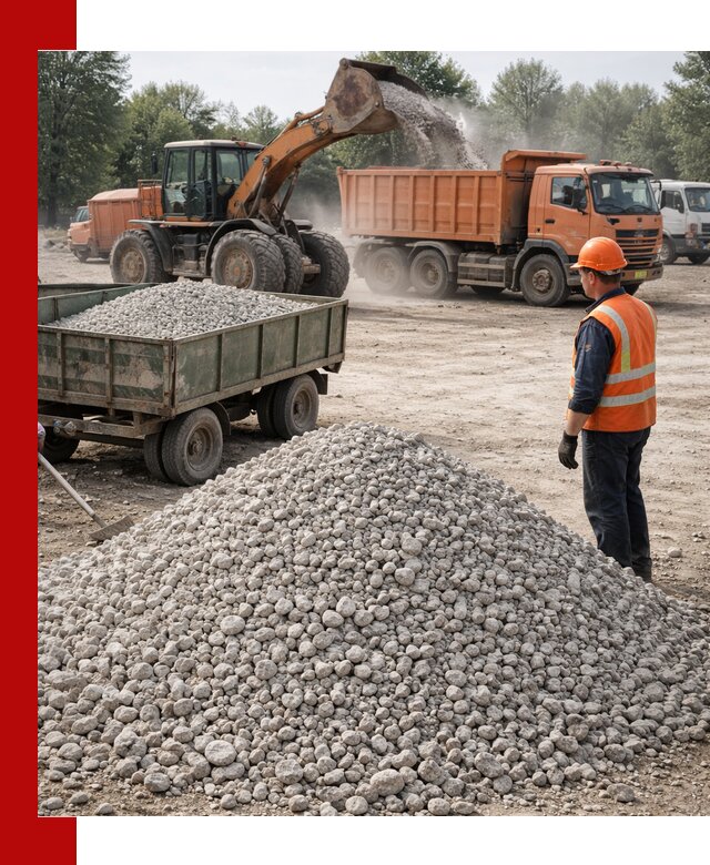 Доставка известнякового щебня фракция 20–40 в Рыбинске