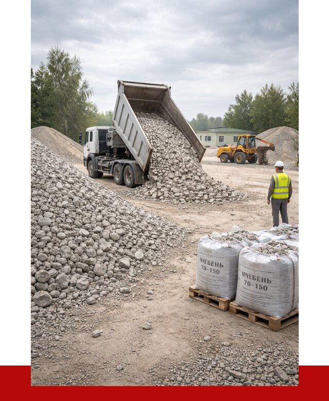 Известняковый щебень фракция 70-150 в Рыбинске от 1301 р. | ПРОНЕРУДРбн