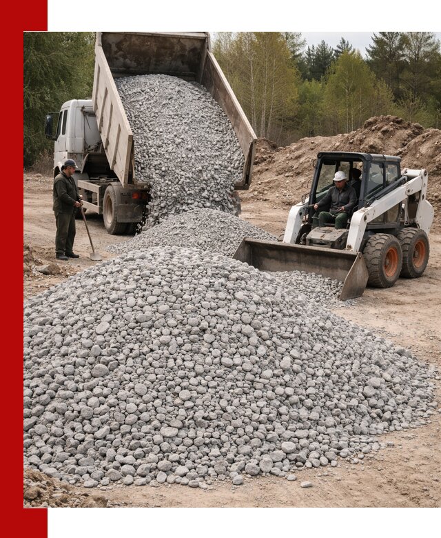 Доставка доломитового щебня в Рыбинске напрямую от карьера