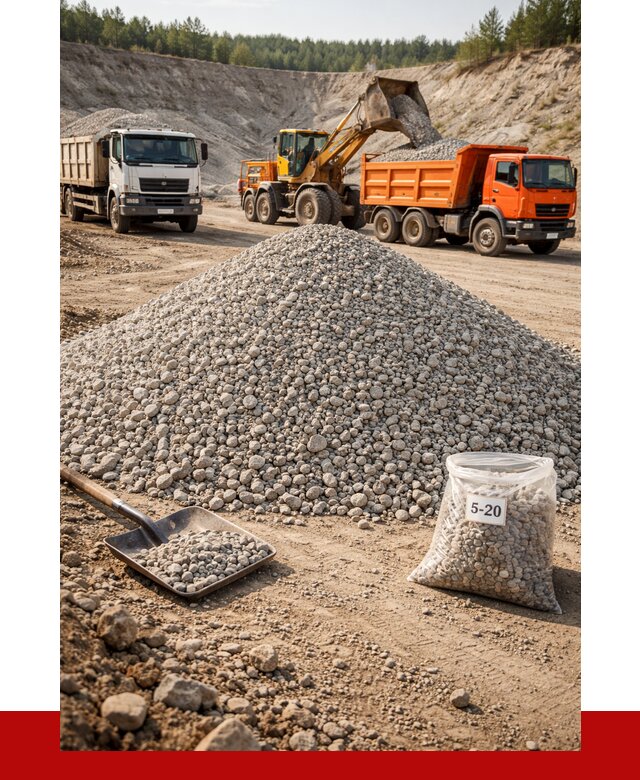 Доломитовый щебень фр. 5-20 в Рыбинске от 4371 р. | ПРОНЕРУДРбн