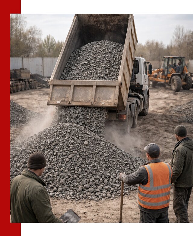 Доставка шлакового щебня в удобные сроки по выгодной цене в Рыбинске