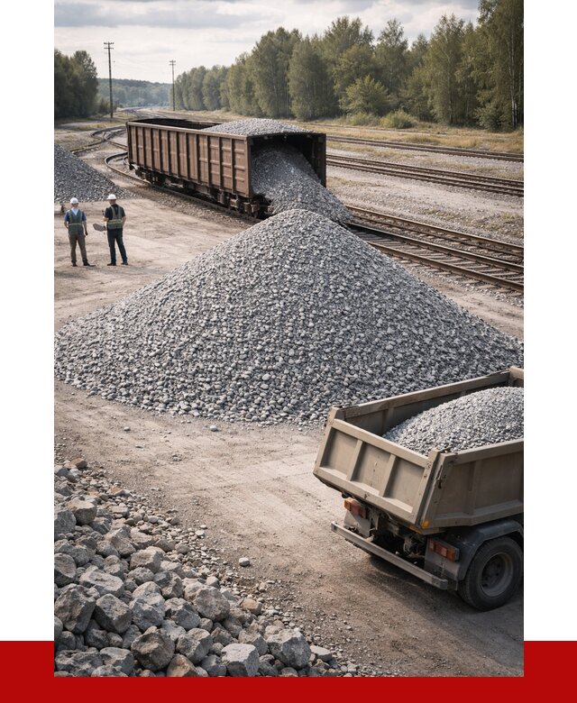 Железнодорожный щебень 20-60 в Рыбинске от 1769 р. | ПРОНЕРУДРбн