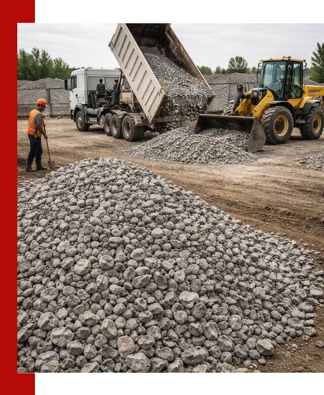 Доставка бетонного щебня фракции 40-70 в Рыбинске