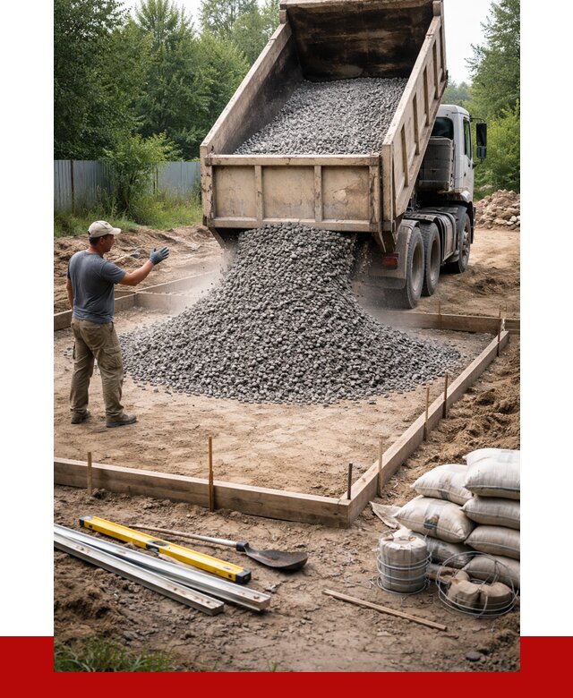 Купить щебень для фундамента в Рыбинске от 4684 р. | ПРОНЕРУДРбн