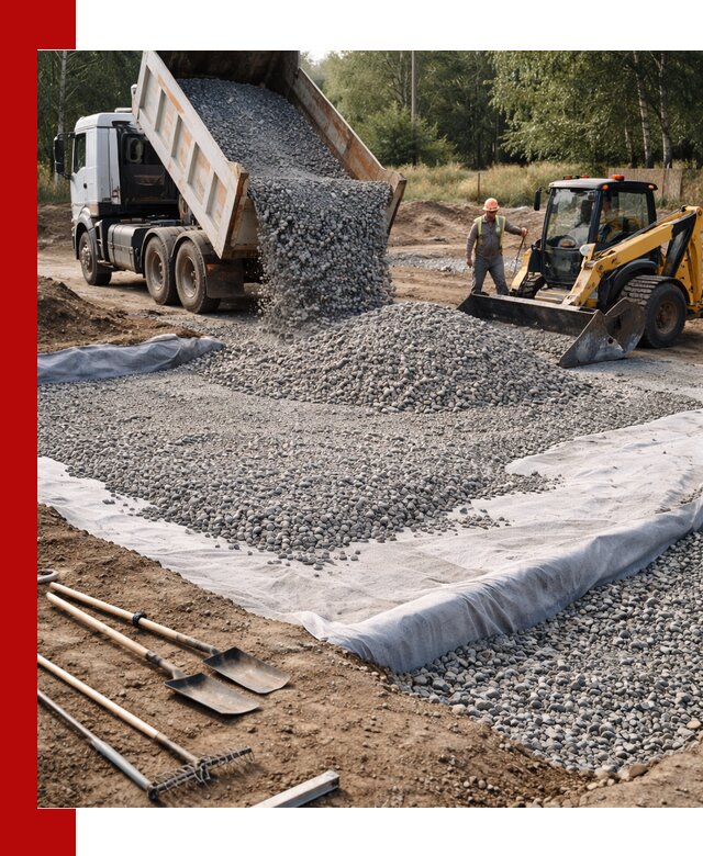 Щебень для фундамента с доставкой в Рыбинске