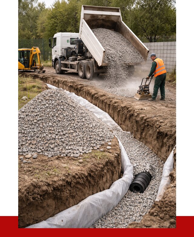 Щебень для дренажа в Рыбинске от 1925 р., ПРОНЕРУДРбн доставка