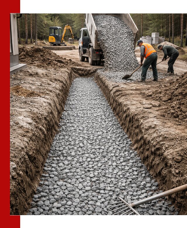 Щебень для дренажа с доставкой в Рыбинске высокого качества