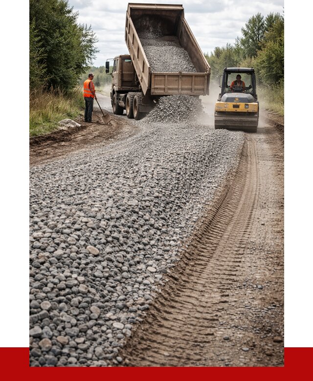 Щебень для отсыпки дороги в Рыбинске от 2810 р. ПРОНЕРУДРбн