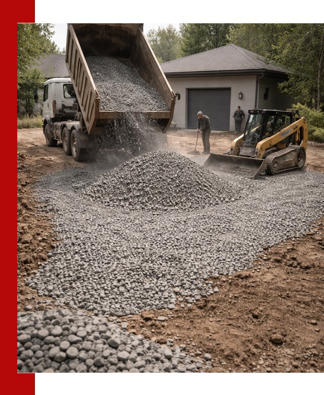 Щебень для парковки в Рыбинске: доставка и укладка качественного материала