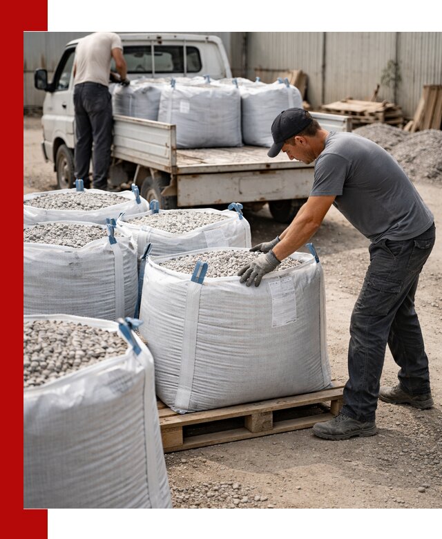Доставка щебня в мешках по выгодным ценам в Рыбинске