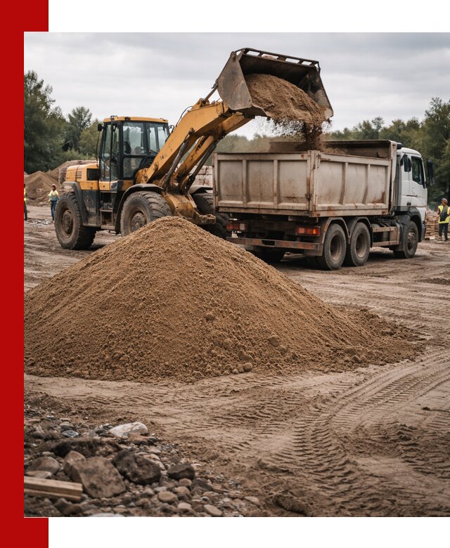 Доставка речного песка навалом в Рыбинске быстро и выгодно