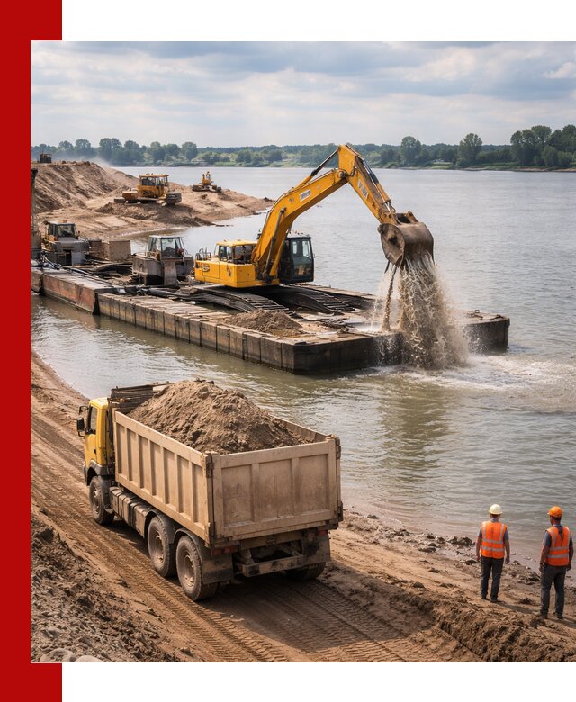 Намывной песок с доставкой в Рыбинске оптом и в розницу