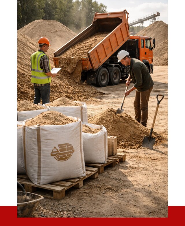 Строительный песок в Рыбинске от 2290 р. с доставкой, ПРОНЕРУДРбн