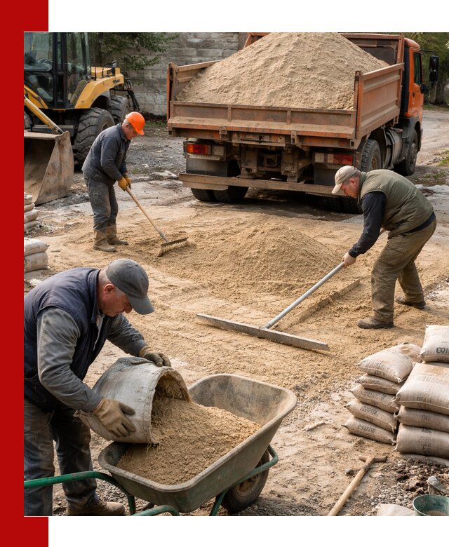 Поставка песка для стяжки в Рыбинске с быстрой доставкой