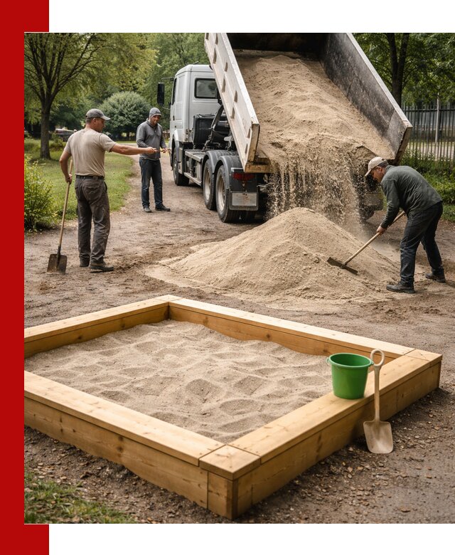 Песок для песочницы с доставкой в Рыбинске недорого и чистый