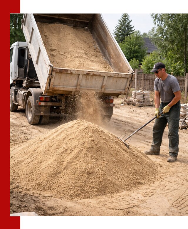 Доставка сухого песка самосвалами в Рыбинске