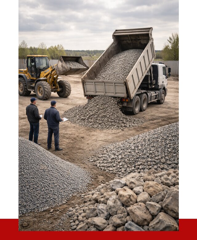 Гравий и камень с доставкой в Рыбинске от 4371 р. - ПРОНЕРУДРбн