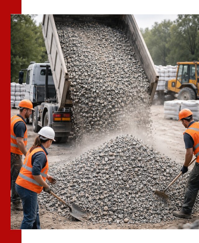 Доставка гравия и камня в Рыбинске оптом и в розницу