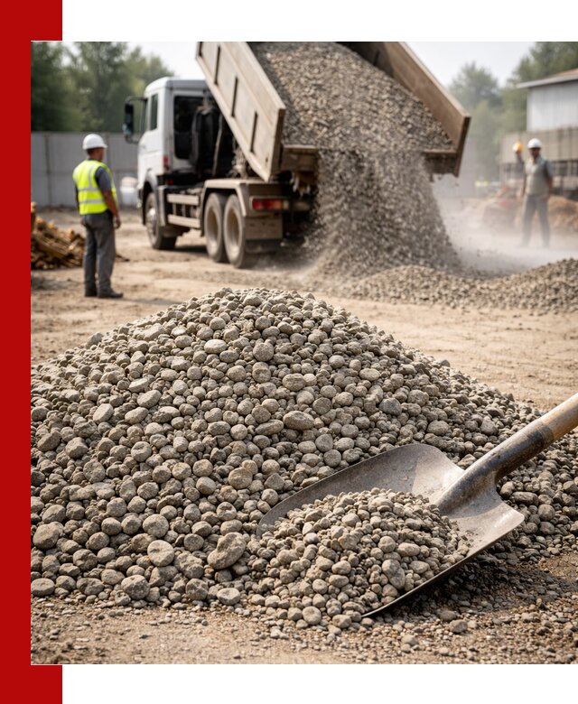 Доставка гравия фракции 20-40 в Рыбинске с самосвалами