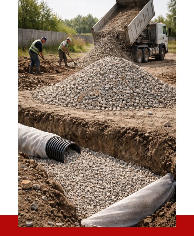 Гравий для дренажа в Рыбинске от 2290 р., доставка ПРОНЕРУДРбн