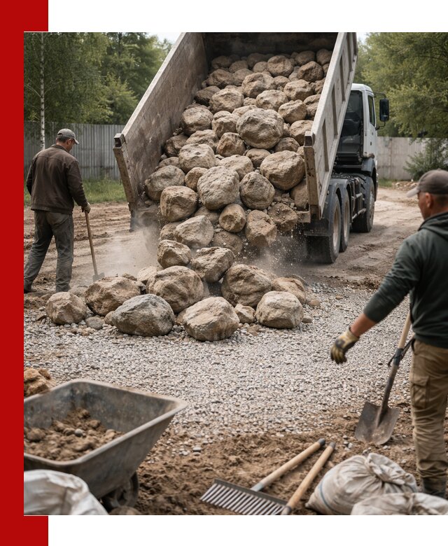 Доставка и укладка булыжника в Рыбинске