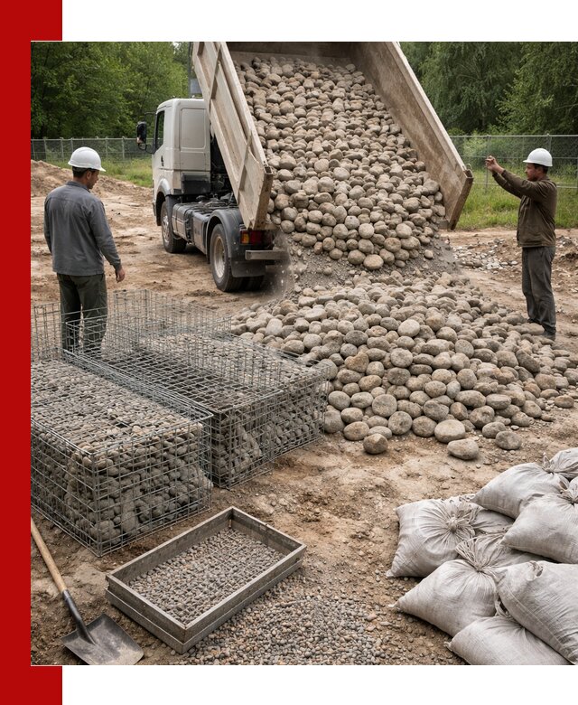 Камень для габионов фракция 70–151 в Рыбинске