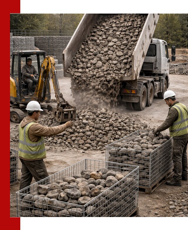 Камень для габионов фракция 100–201 в Рыбинске