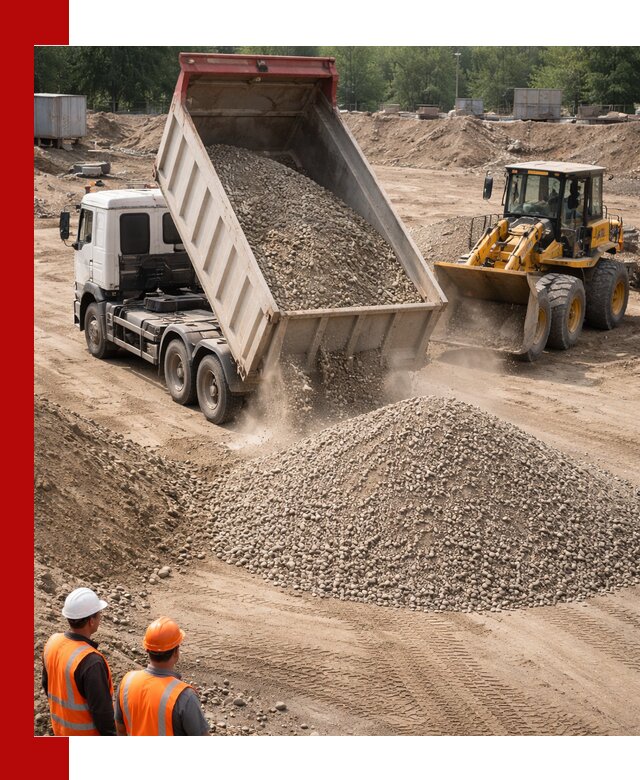 Щебень с песком (ЩГПС С2) с доставкой в Рыбинске