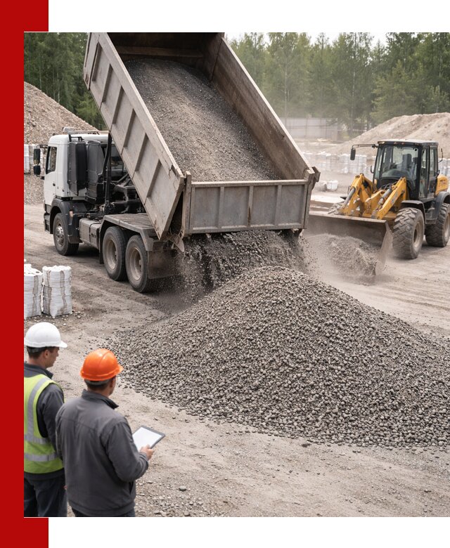 Доставка и продажа гранитного отсева 0-10 в Рыбинске