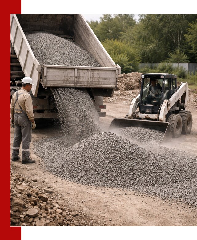 Доставка гравийного отсева 0-5 в Рыбинске оптом и в розницу