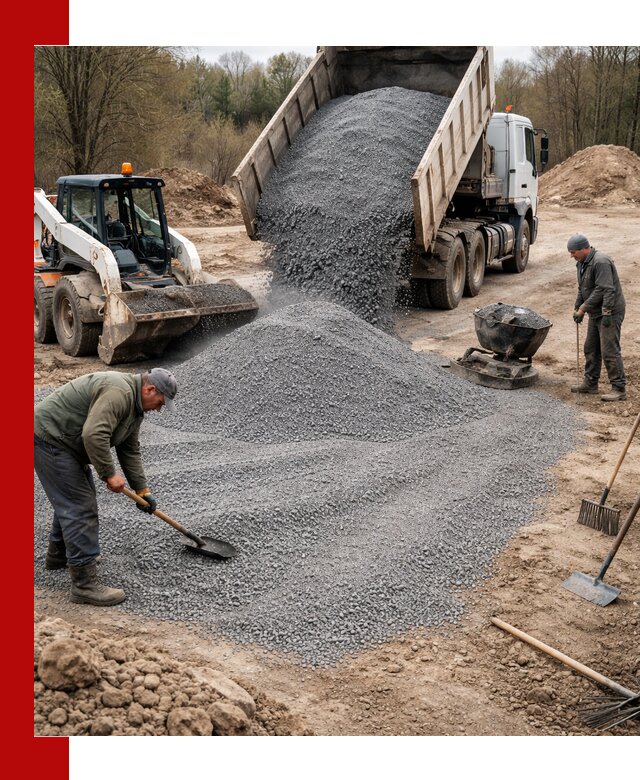 Отсев для подсыпки в Рыбинске — доставка и подсыпка на участок