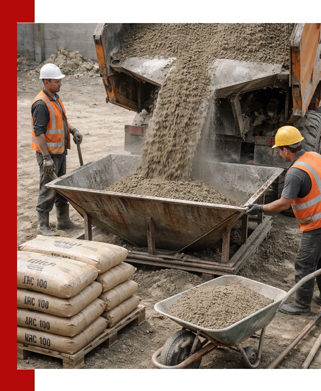 Доставка цементно-песчаной смеси М100 в Рыбинске