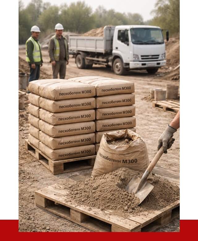 Пескобетон М300 в Рыбинске с доставкой от 4840 р. за куб | ПРОНЕРУДРбн