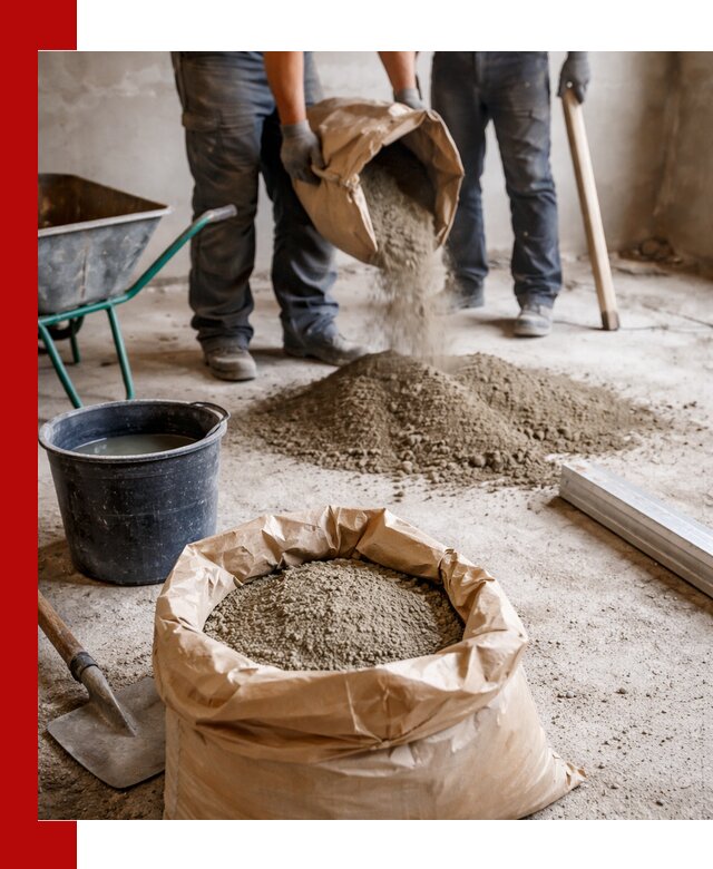 Доставка сухой смеси для стяжки в Рыбинске