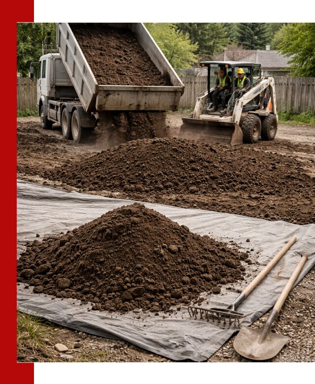 Грунт для отсыпки участка с доставкой в Рыбинске