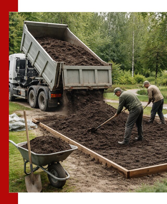Доставка грунта для озеленения и благоустройства в Рыбинске