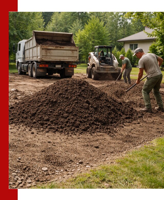 Доставка и укладка грунта для газона в Рыбинске