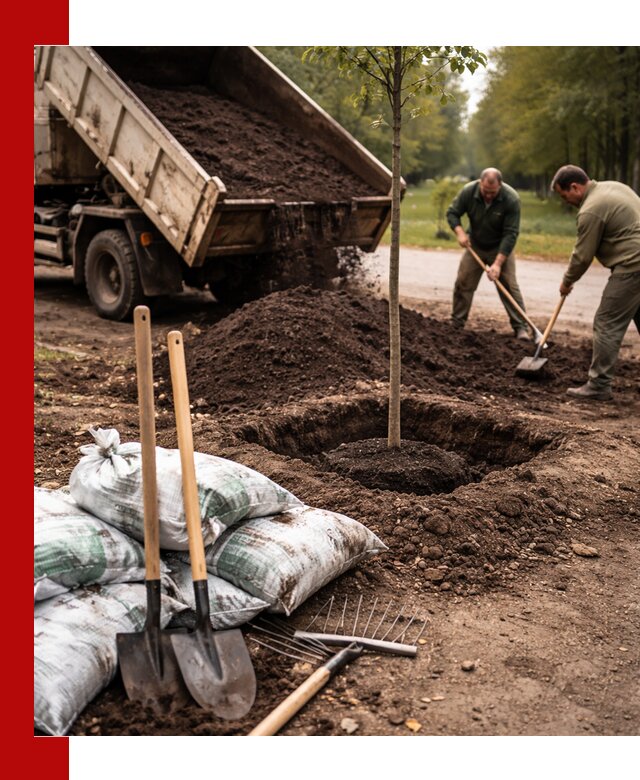 Грунт для посадки деревьев в Рыбинске — доставка и подготовка почвы