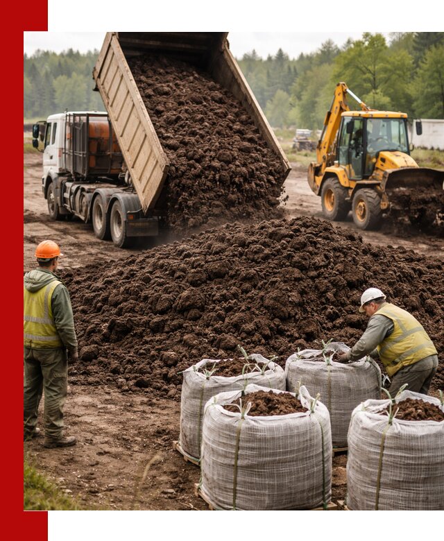 Доставка нейтрального торфа в Рыбинске оптом и в розницу