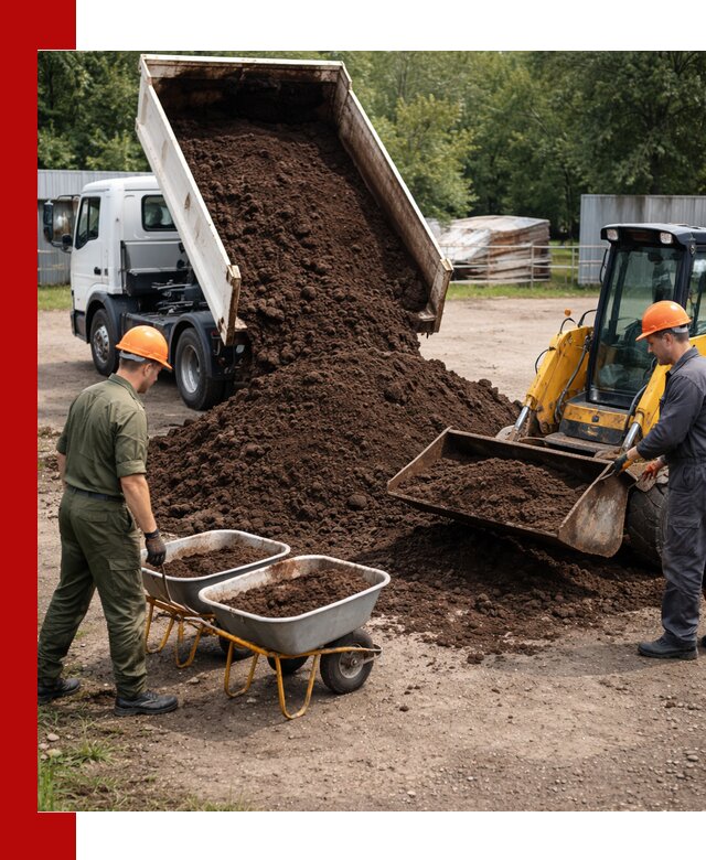 Доставка торфо-земляной смеси в Рыбинске для огорода и ландшафта