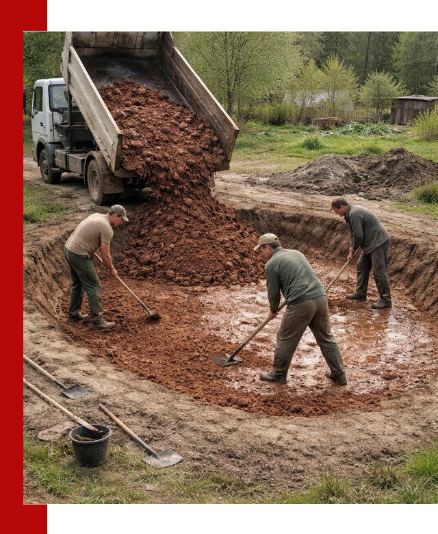 Купить качественную глину для пруда в Рыбинске