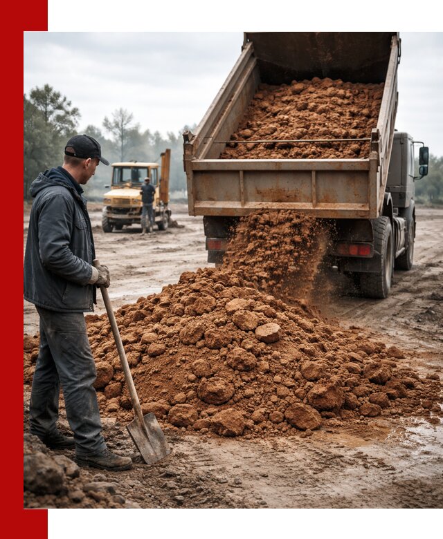 Глина для засыпки в Рыбинске с доставкой самосвалами