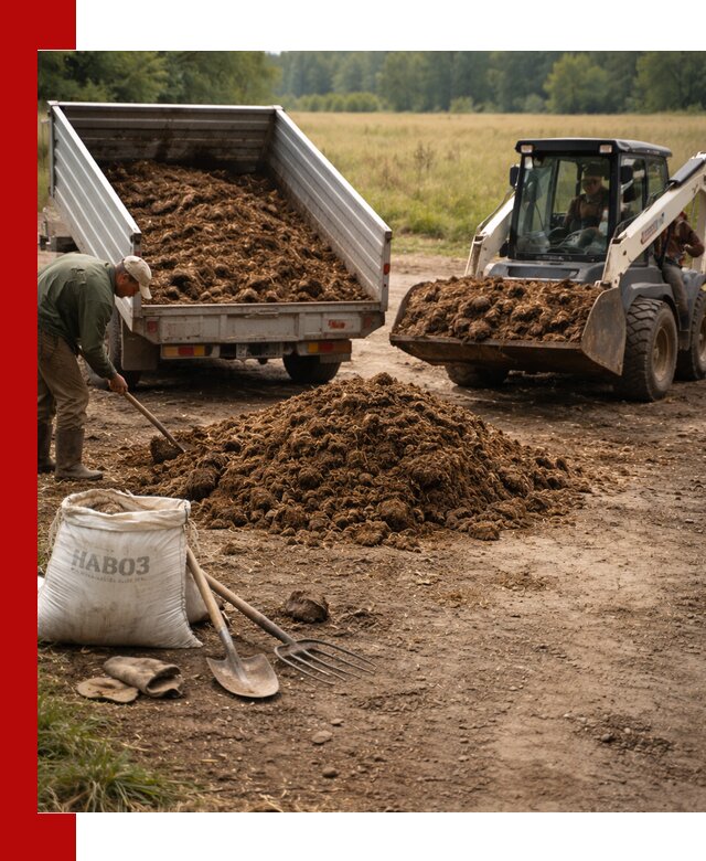 Доставка конского навоза в Рыбинске с разгрузкой и доставкой на объект