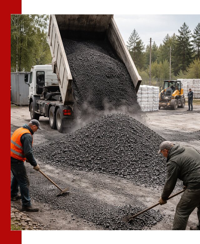 Доставка и продажа асфальтного гранулята в Рыбинске