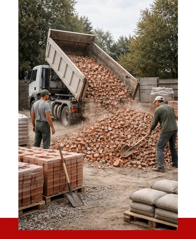 Бой кирпича в Рыбинске с доставкой от 4371 руб/куб | ПРОНЕРУДРбн